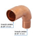 Codo 90° reducción de cobre de 3/4" x 1/2", FOSET