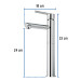 Monomando alto cromo para lavabo, FOSET ELEMENT