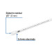 Tubo de 1/2" PVC hidráulico RD 21, 3m, 0.25kg, FOSET