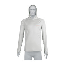 Playera protección solar, manga larga, con gorro, hombre, M