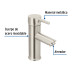 Monomando corto satín para lavabo, FOSET TÚBIG