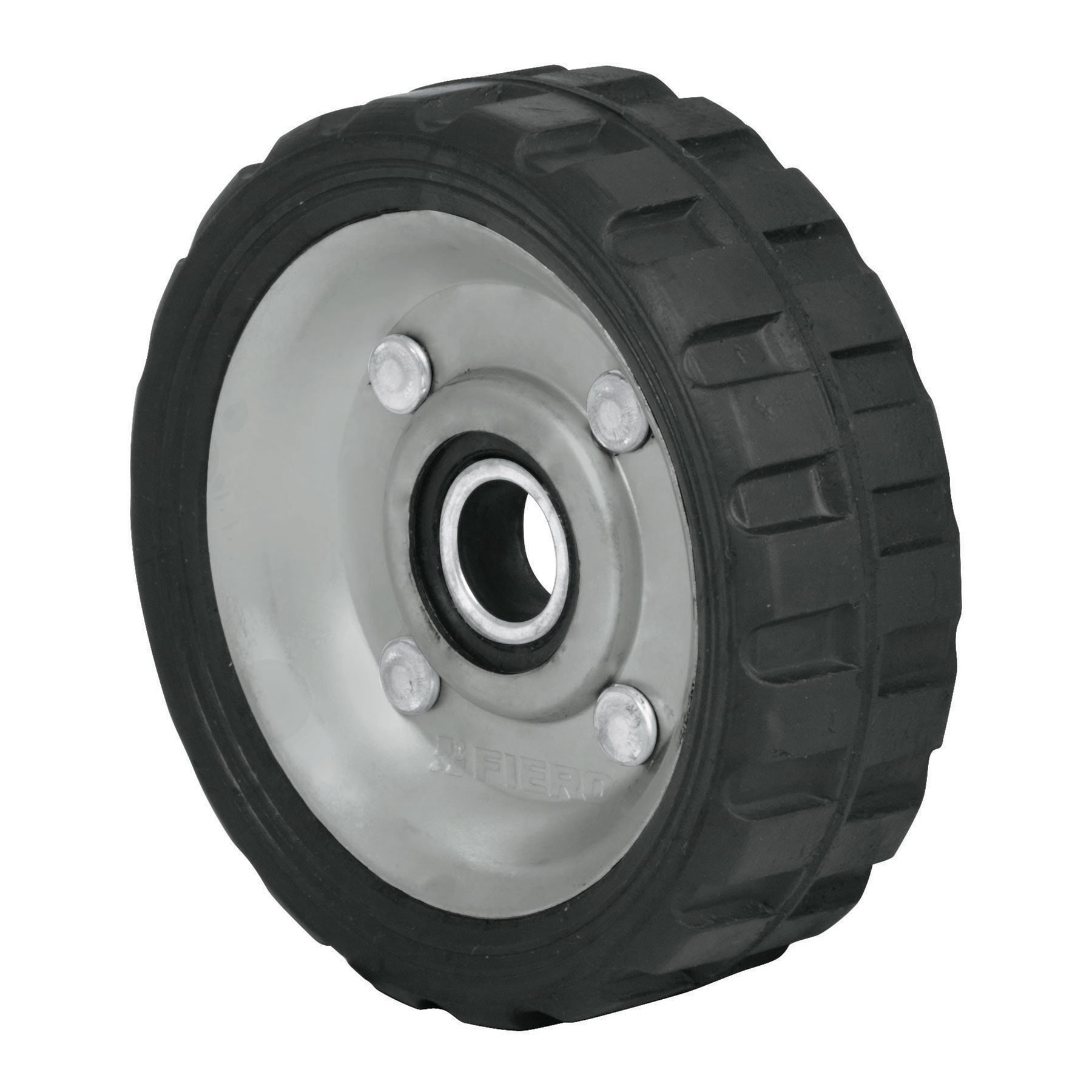 Rueda de hule sólido imponchable 4-1/2", un balero, PRETUL