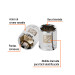 Dado de 3/4", 6 puntas, cuadro 3/8", TRUPER