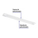 Luminario lineal LED 18W, 6500K, delgado, para gabinete