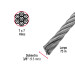 Metro de cable rígido 3/8" de acero 7x7 hilos, 75 m, FIERO