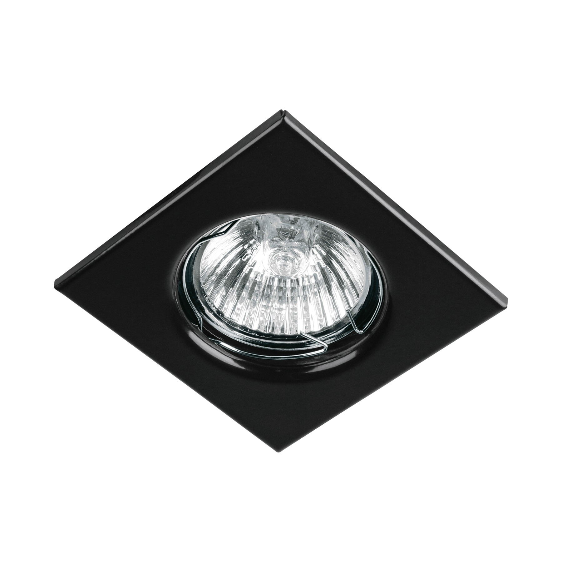 Luminario cuadrado negro spot fijo, lámpara no incluida