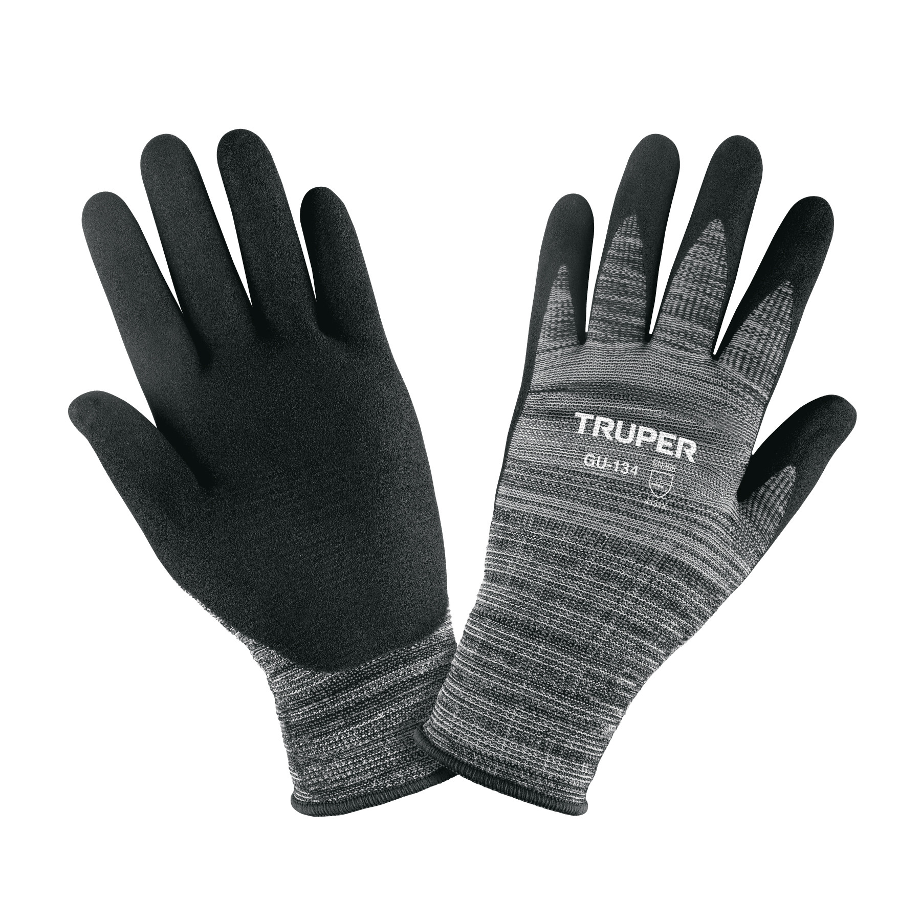 Guantes de nylon recubiertos de nitrilo arenoso, XG, TRUPER