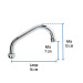 Cuello largo para mezcladora de lavabo, cromo, BASIC