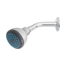 Regadera redonda 3" brazo y chapetón de acero, FOSET BASIC