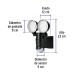 Arbotante LED 12W 4000K con sensor de movimiento, negro