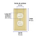 Placa armada 2 interruptor sencillo, línea Standard,aluminio