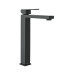 Monomando alto para lavabo, negro, FOSET KUBO