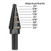 Broca escalonada óxido negro 9 escalones 1/4" a 3/4", TRUPER