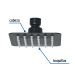 Regadera cuadrada 4", acero inox, sin brazo, negro, TÚBIG
