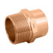 Conector de cobre, rosca exterior 1-1/4", FOSET