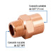 Conector reducido macho 1/2 x 3/4", FOSET