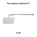 Regadera cuadrada 8", acero inox, sin brazo, cromo, TÚBIG