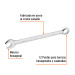 Llave combinada extralarga 7/8" x 316 mm de largo, EXPERT