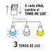 Foco LED 8W (60W) A19, con 3 tonos de luz, VOLTECK