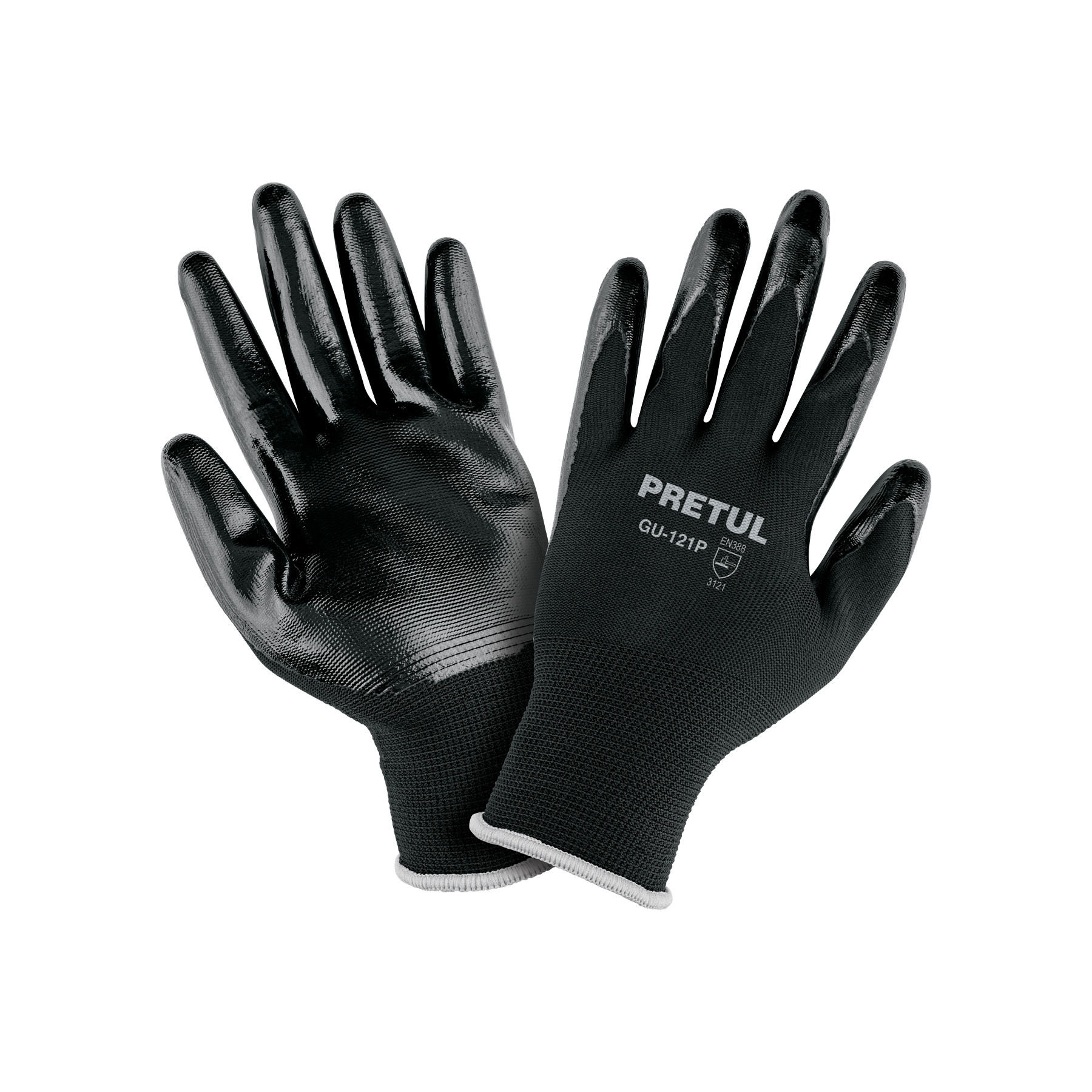 Guantes de nylon recubiertos de nitrilo, CH, PRETUL
