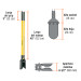 Cavador mangos de fibra de vidrio 48", TRUPER EXPERT