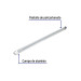 Tubo LED T8 36W G13 6500K blanca fría, transparente, VOLTECK