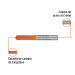 Broca para router, recta 2 filos, 1/4", mediana, TRUPER
