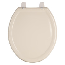 Asiento redondo ligero con tapa para WC, hueso, FOSET BASIC