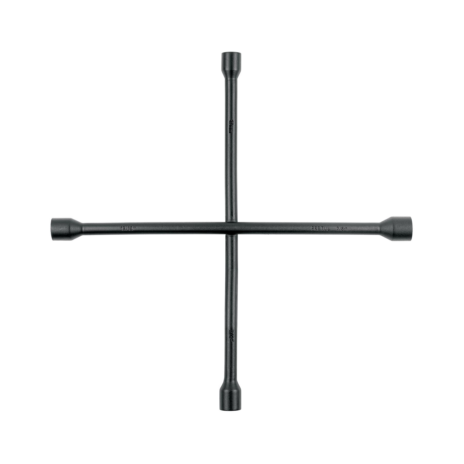 Llave de cruz 18", acabado negro mate, PRETUL