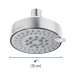 Regadera cromo 4"con 5 funciones, sin brazo, FOSET ELEMENT