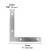 Bolsa c/24 escuadras planas cantoneras 4" x 4", FIERO