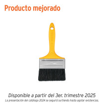 Brocha uso general de 4" con mango de plástico, PRETUL