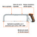 Arco 12" profesional ajustable de solera para segueta