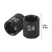 Dado de impacto de 24 mm, 6 puntas, cuadro 1/2", TRUPER
