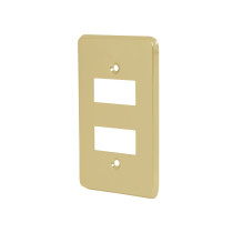 Placa 2 módulos, de aluminio, línea Económica, VOLTECK
