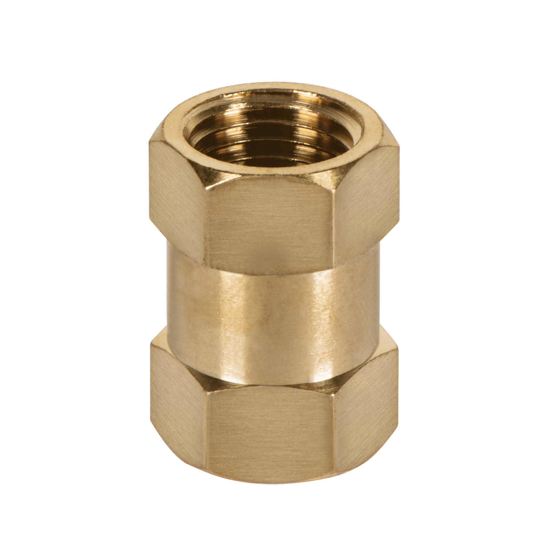 Cople de latón, hembra-hembra, cuerda 1/4" NPT, TRUPER