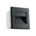 Luminario LED empotrable de cortesía 1W 3000K, negro VOLTECK
