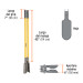 Cavador mangos de fibra de vidrio 45", TRUPER