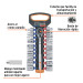 Juego de dados mm y std con matraca, cuadro 1/2", TRUPER