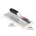 Llana 11" dentado triangular, 10 remaches,mango Comfort Grip