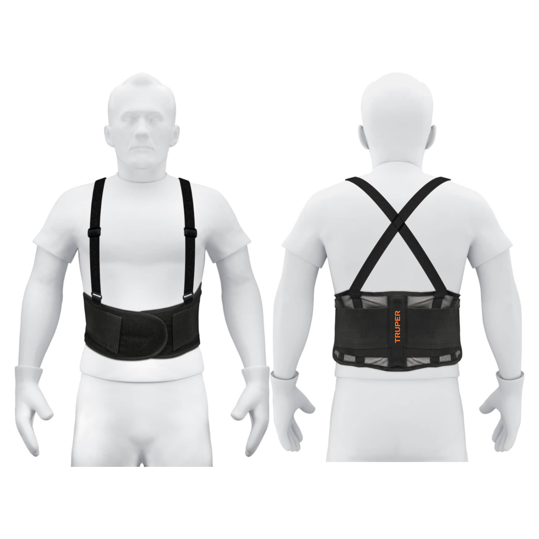 Faja lumbar de malla transpirable, talla M, TRUPER