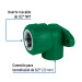 Codo oreja 90° PPR, 1/2", hembra con inserto metálico, FOSET