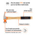 Martillo 16 oz uña recta tipo California Ripper, TRUPER Grip