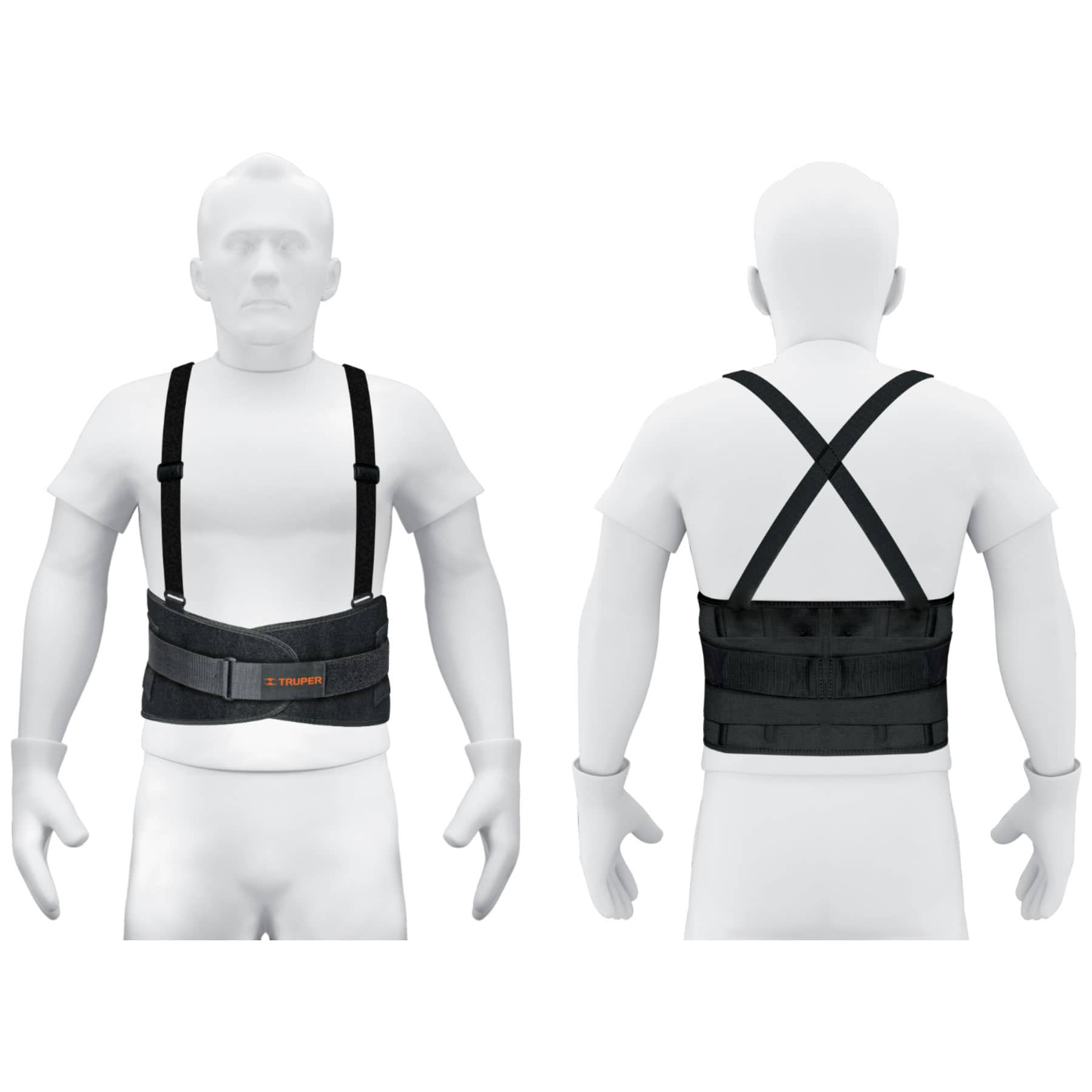 Faja lumbar con tercer cinturón, talla CH, TRUPER