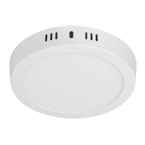Luminario LED plafón 12W 3000K, redondo, blanco, VOLTECK