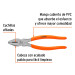 Pinza para electricista 8" mango de PVC, TRUPER