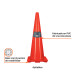 Cono de precaución de 90 cm de PVC, TRUPER