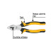 Pinza para electricista 7" mango Comfort Grip, PRETUL