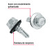 100 pijas #14 x 3/4" hexagonal, punta broca con rondana