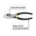 Pinza de chofer 8" mango de PVC, PRETUL